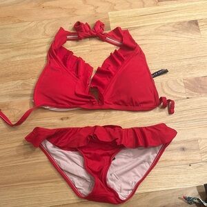 Ralph Lauren Red Bikini Set